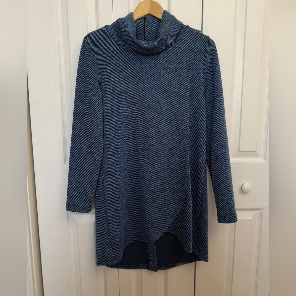 PURE Essence Blue Cowl Neck Tunic Sweater M